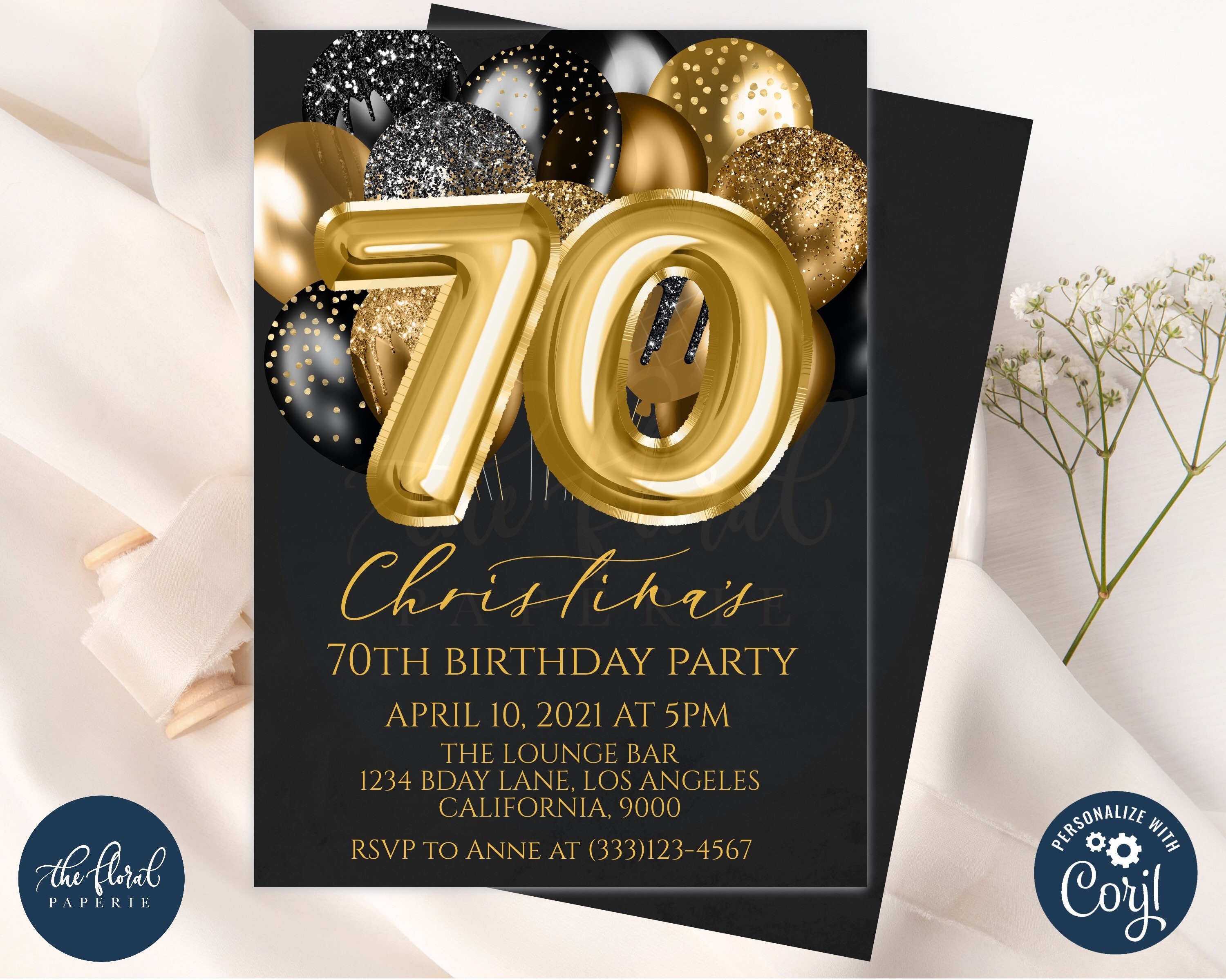 70th-birthday-invitation-template-editable-black-and-gold-etsy