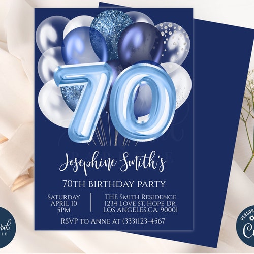 70th Birthday Invitation Template Editable Purple and Gold Etsy 70th Birthday Invitation Template Editable Purple and Gold Etsy
