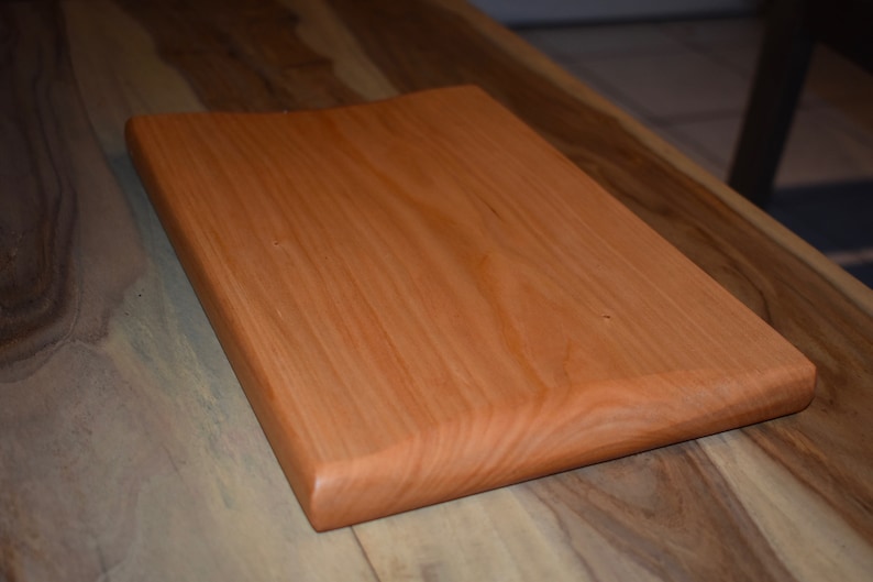 One piece Cherry cutting board 8 by 12 inches, wood cutting board, cheese board, beeswax finished, chopping board, gift for cook image 4