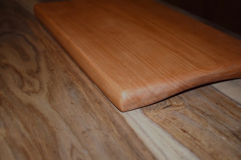 One piece Cherry cutting board 8 by 12 inches, wood cutting board, cheese board, beeswax finished, chopping board, gift for cook image 6