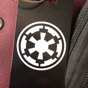 Galactic Empire Luggage or Stroller Tag - Laser Engraved Anodized Aluminum