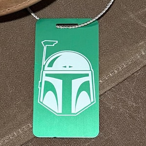 ボバ・フェットのラゲッジまたはベビーカータグ - レーザー刻印された陽極酸化アルミニウム