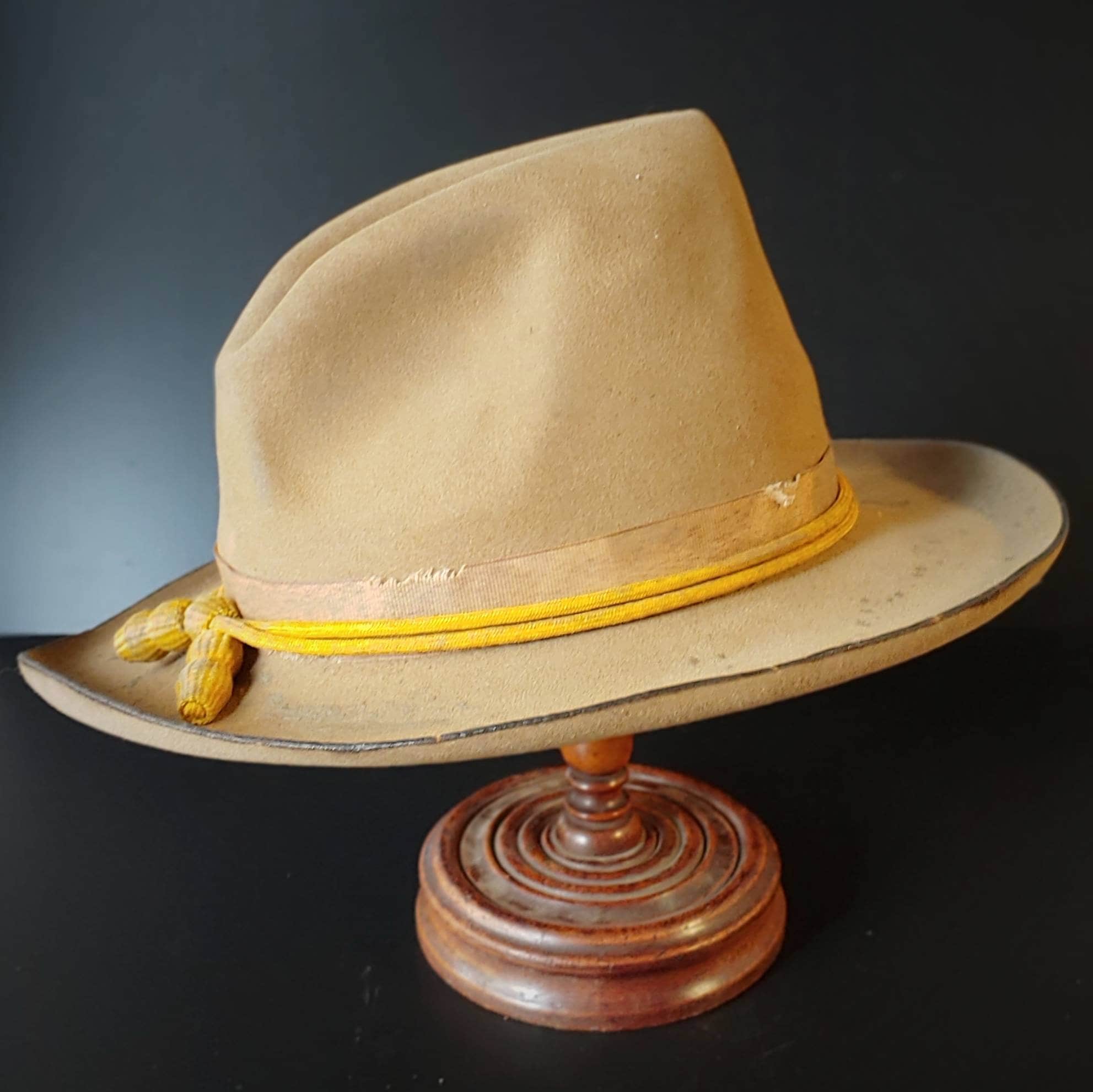 Cowboy hat size 7 3/8. The Rough Rider (short brim) from Ugly Outlaw.