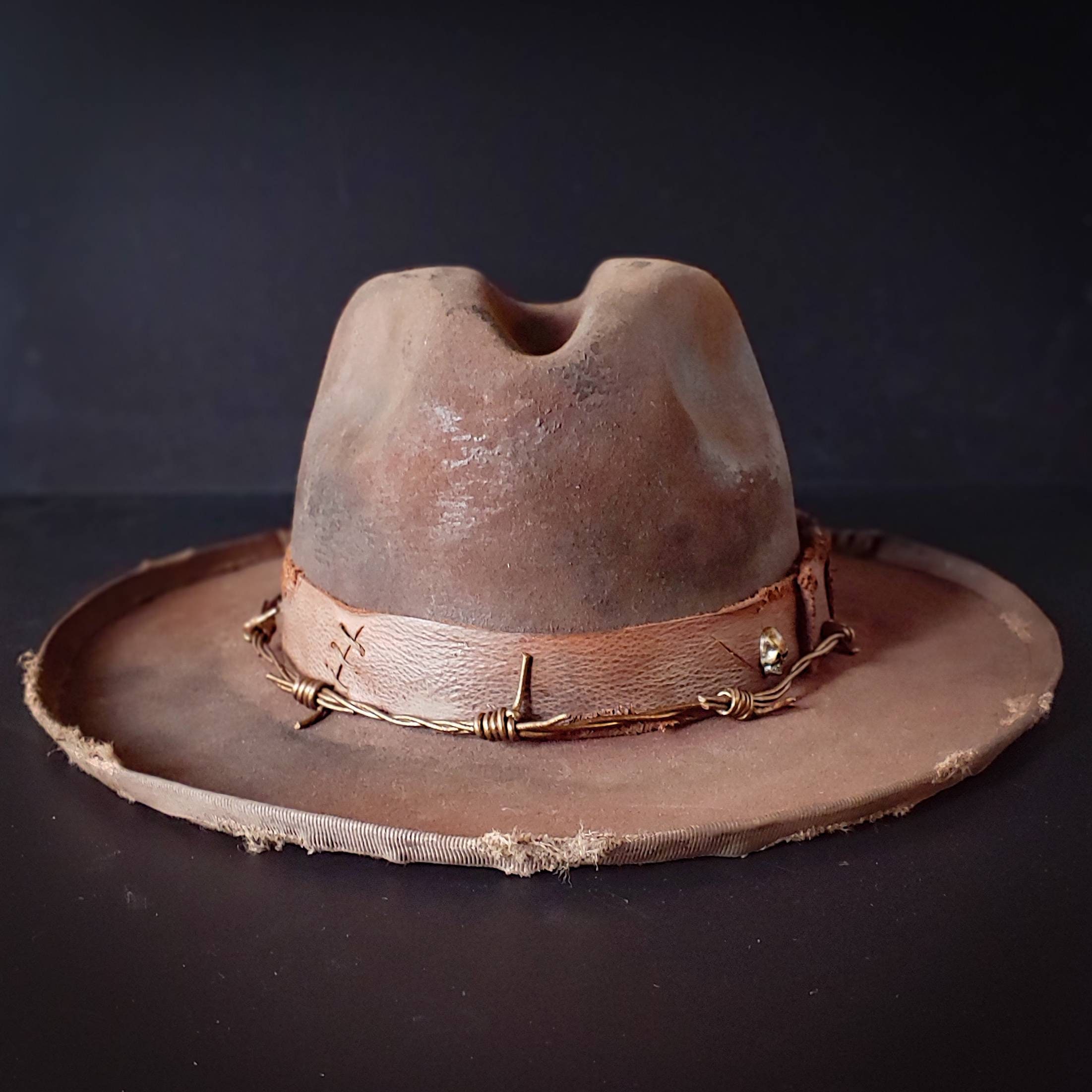 Australisch Leder Hut mit Geflochten Band Original Cowboy Aussie Bush Hut 