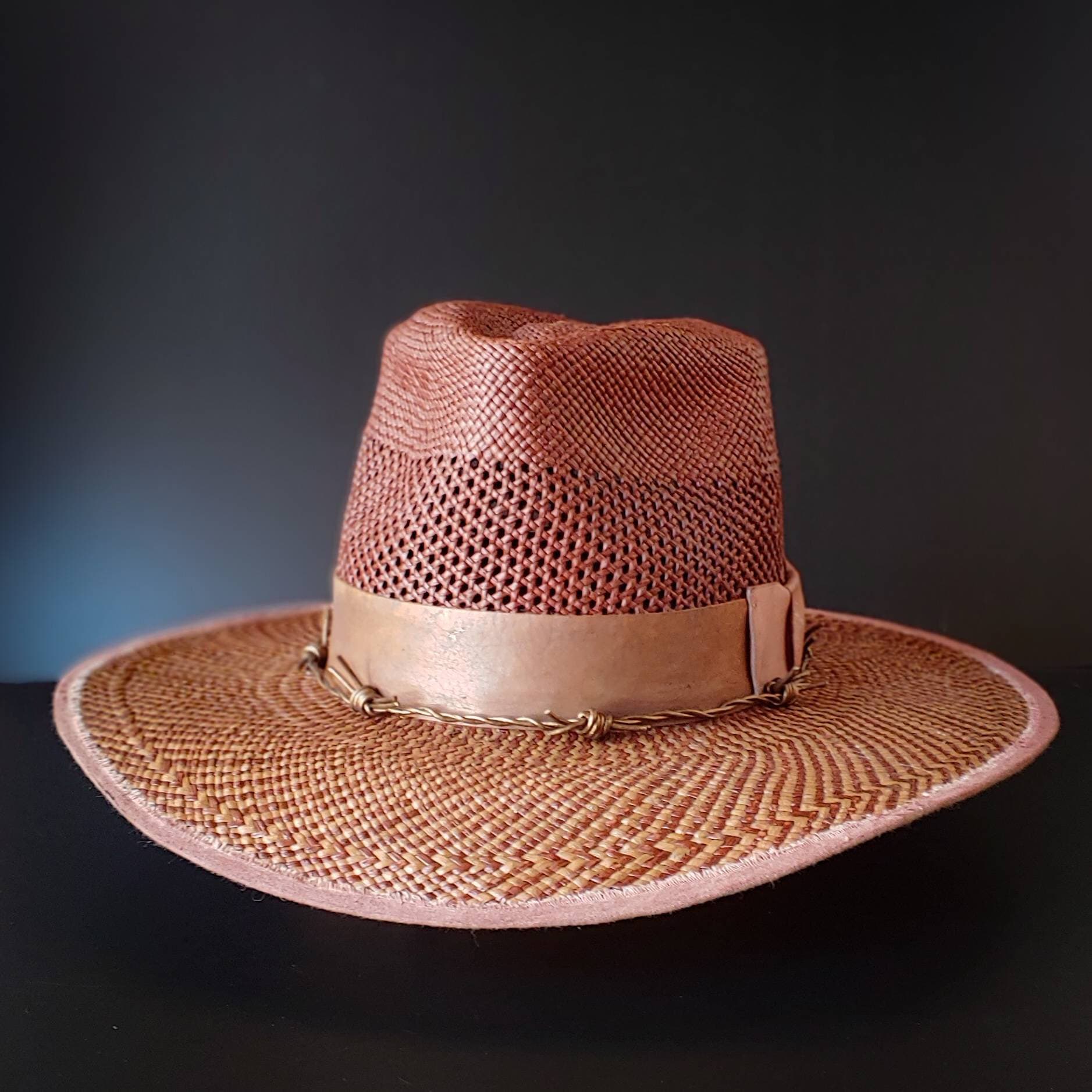 Cowboy Hat STRAW Size 7 1/8. the san 