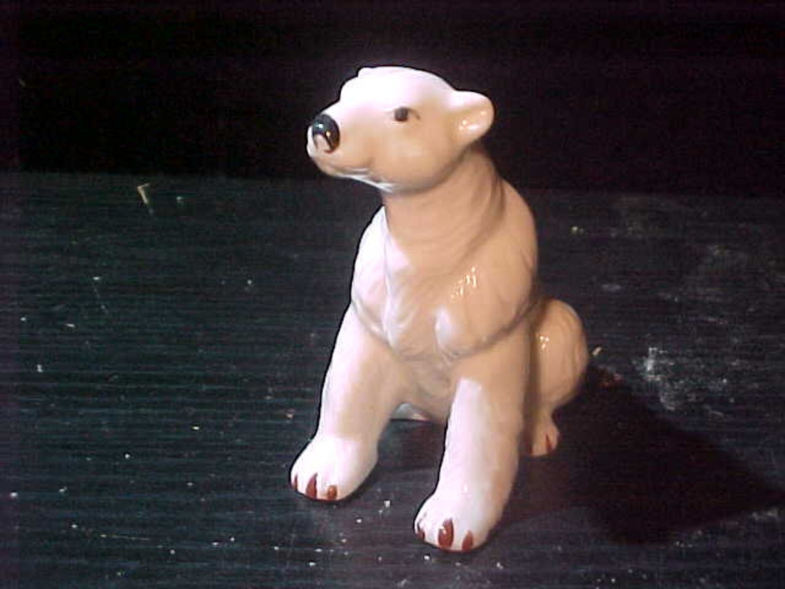 Vintage bone china Polar bear figurine 3 1/2 tall in | Etsy