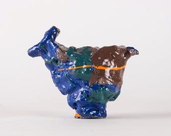 Pichet 1, en grès émaillé sculpté à la main
