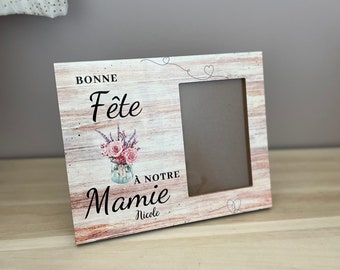 Personalized wooden photo frame with message and first name(s) to personalize for Grandpa's Day or a nice gift for dads