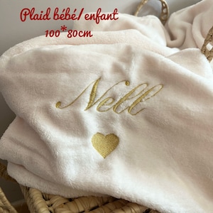 Soft blanket to personalize with the first name of the baby or child of your choice. A beautiful, large blanket that will keep you warm!