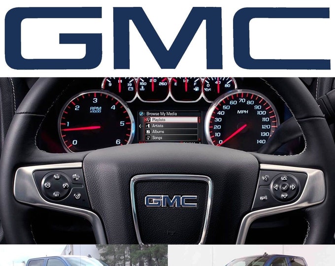 GMC Steering Wheel Emblem Vinyl Decal Inlays for 20142018 GMC Etsy