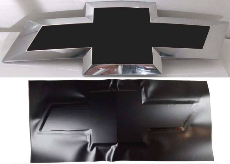 Gloss Black Steering Wheel Vinyl Bowtie For 2007-2013 Chevrolet Silverado Tahoe
