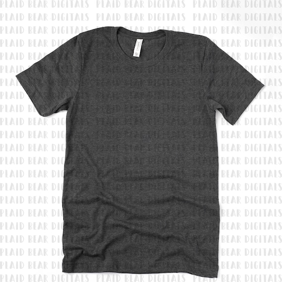 Download Free Bella Canvas 3001 Dark Grey Heather Unisex Jersey T ...