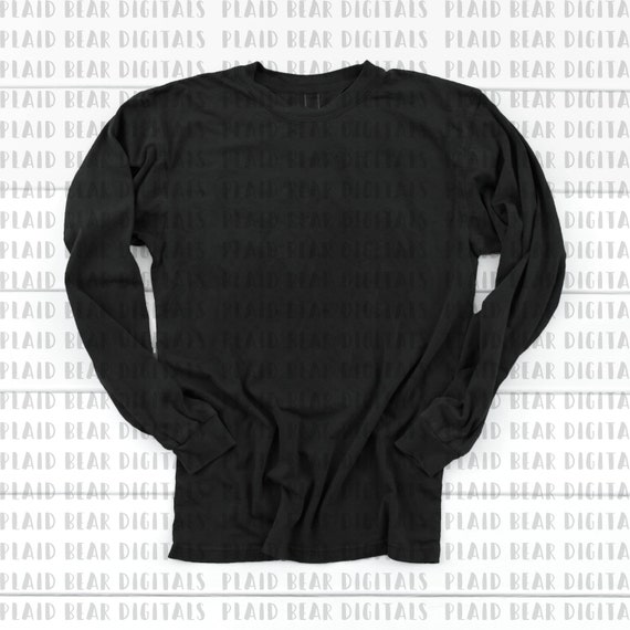 Next Level 7401 Black Inspired Dye Unisex Longsleeve Mockup