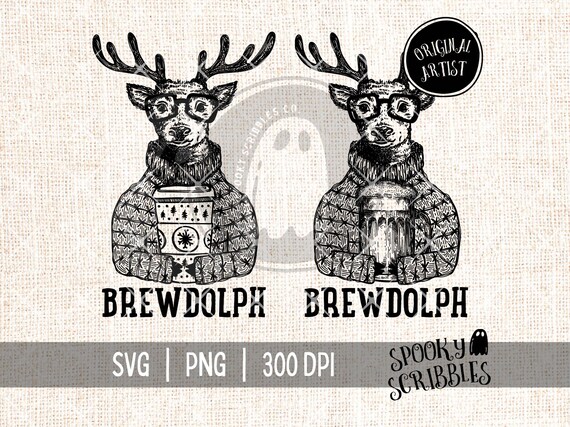 Brewdolph SVG PNG Print File for Sublimation Trendy Christmas Christmas Puns Getting Lit Drinking Humor Coffee Tea Adult Humor Funny Etsy