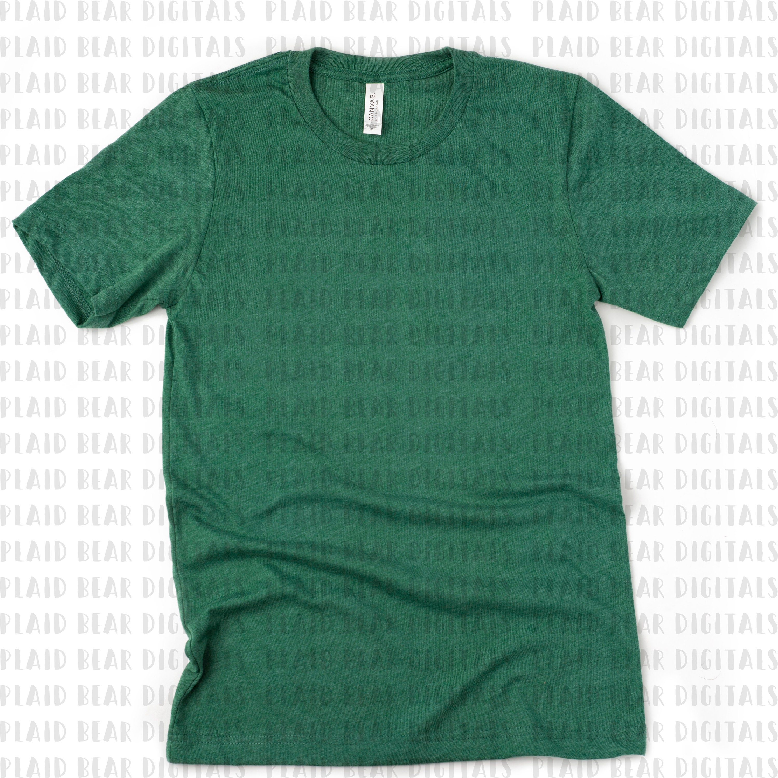 Download Bella Canvas 3001 Heather Grass Green Unisex Jersey T Shirt Etsy