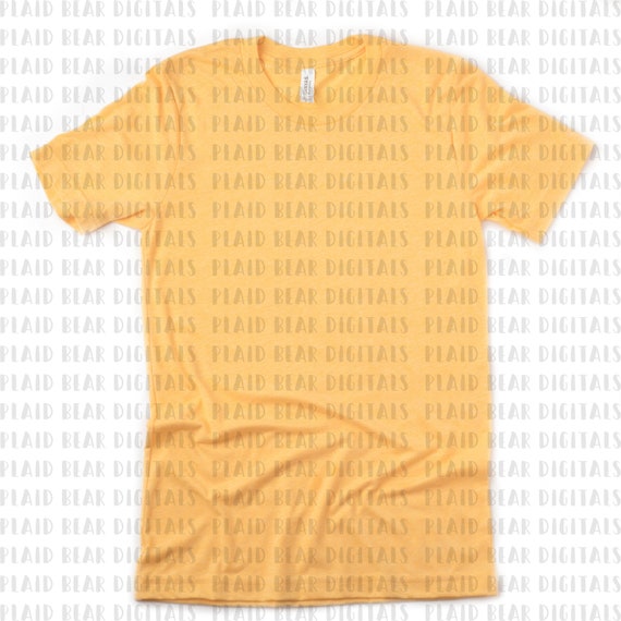 Bella Canvas 3001 Heather Yellow Gold Unisex Jersey T Shirt Etsy