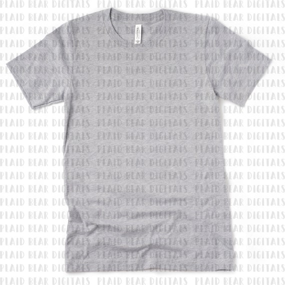 Bella Canvas 3001 Athletic Heather Unisex Jersey T Shirt Etsy