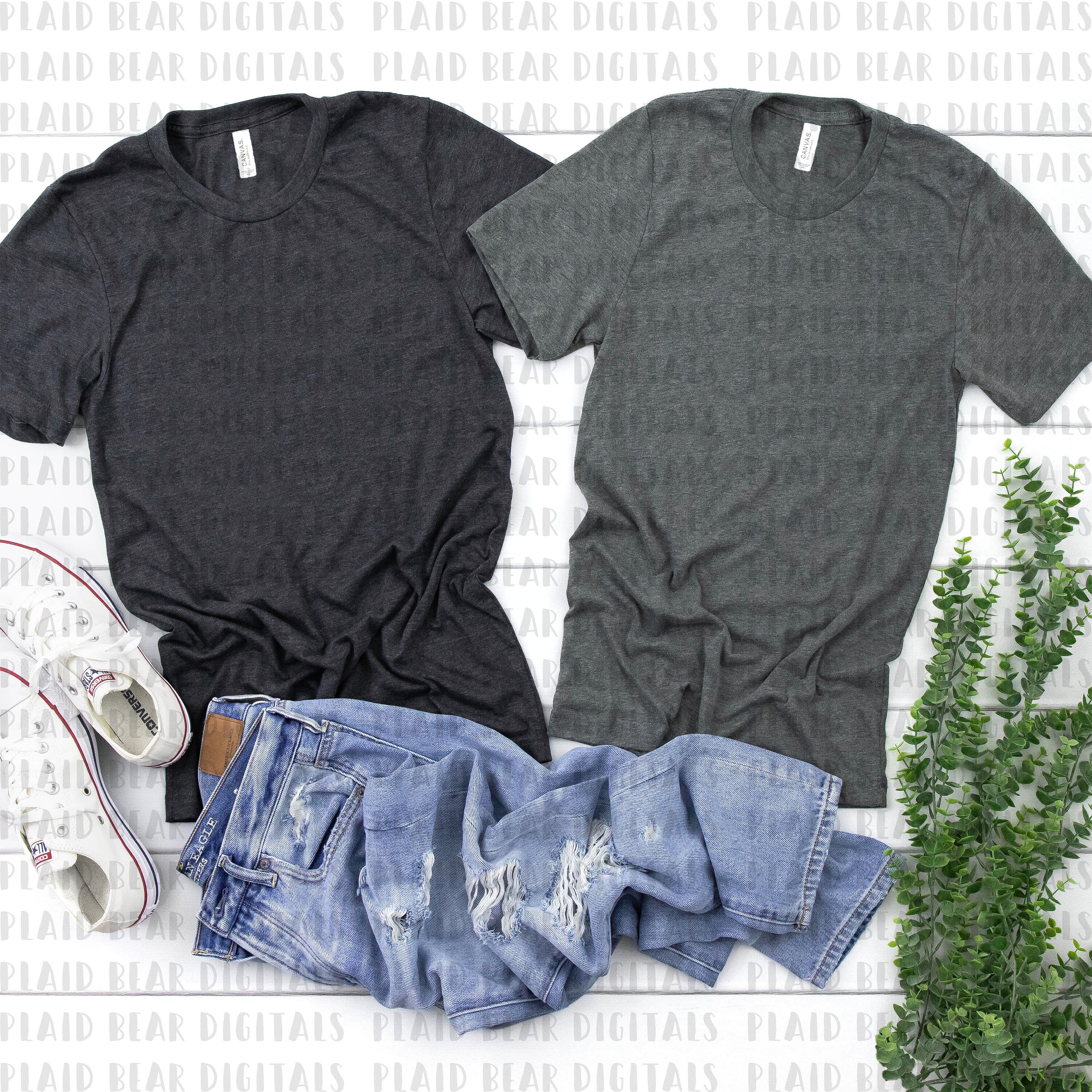 Bella Canvas 3001 Dark Deep Heather Unisex Jersey T Shirt Etsy