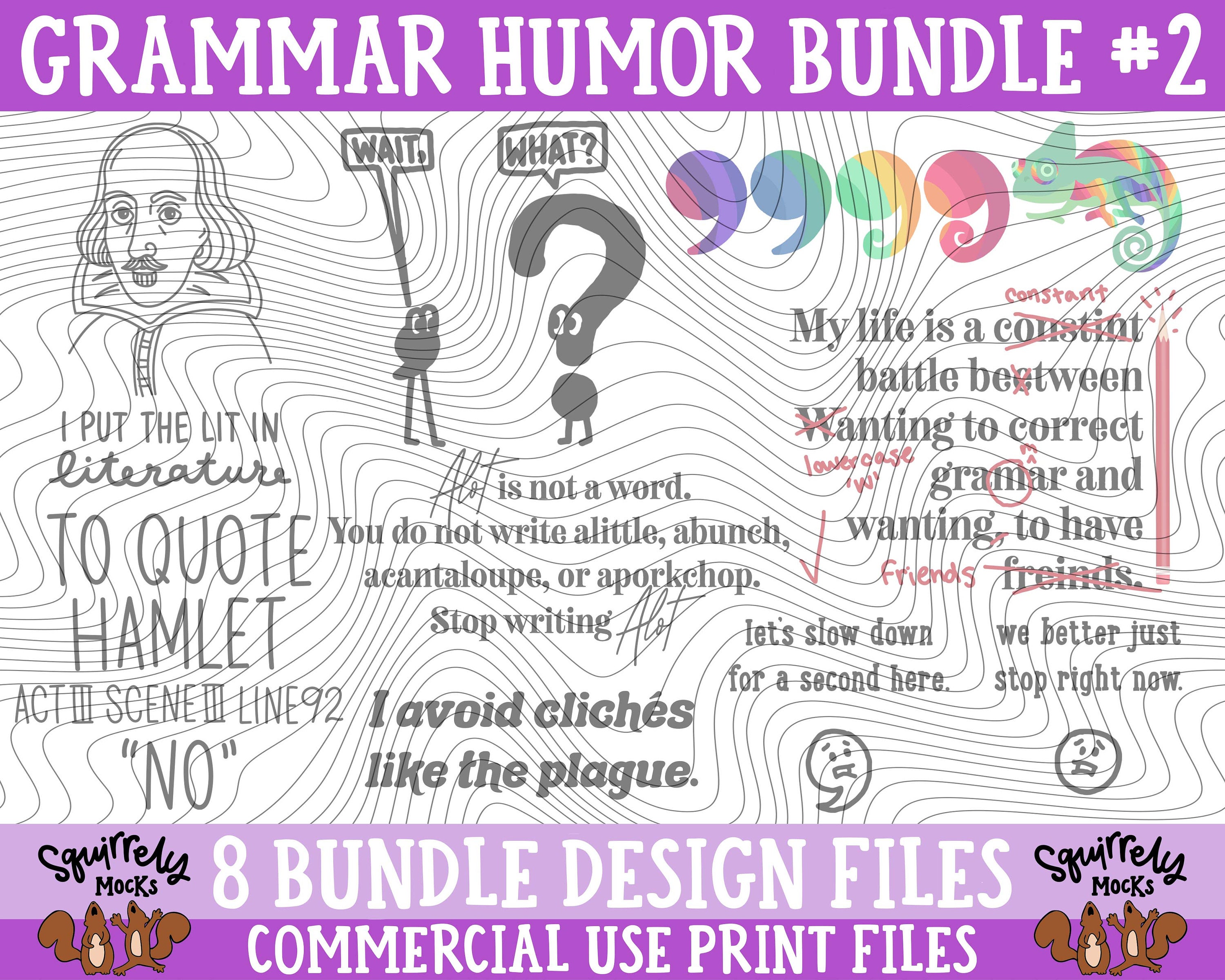 Grammar Humor Bundle Svg Png Print Files Sublimation Cricut Etsy