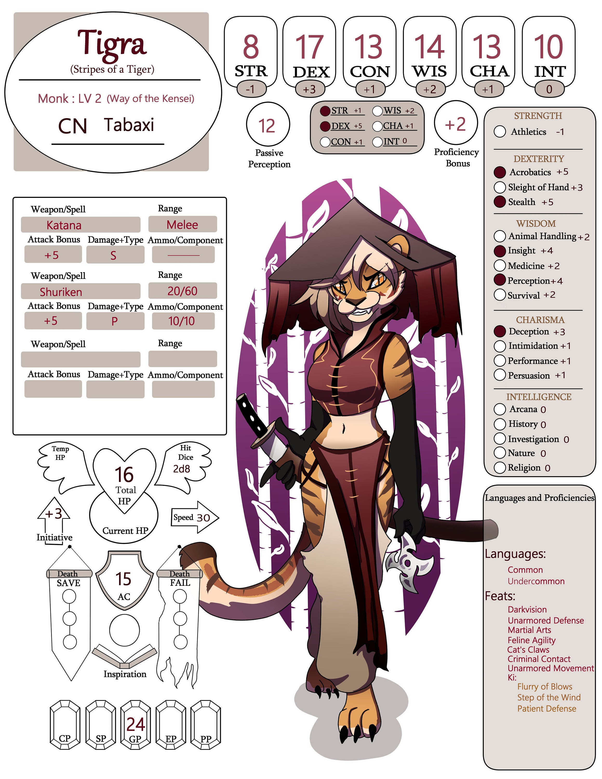 Dnd Character Sheet Examples