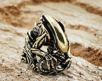 Lanyard bead Alien / hand-cast / hand-cast / bead-knife / brass bead