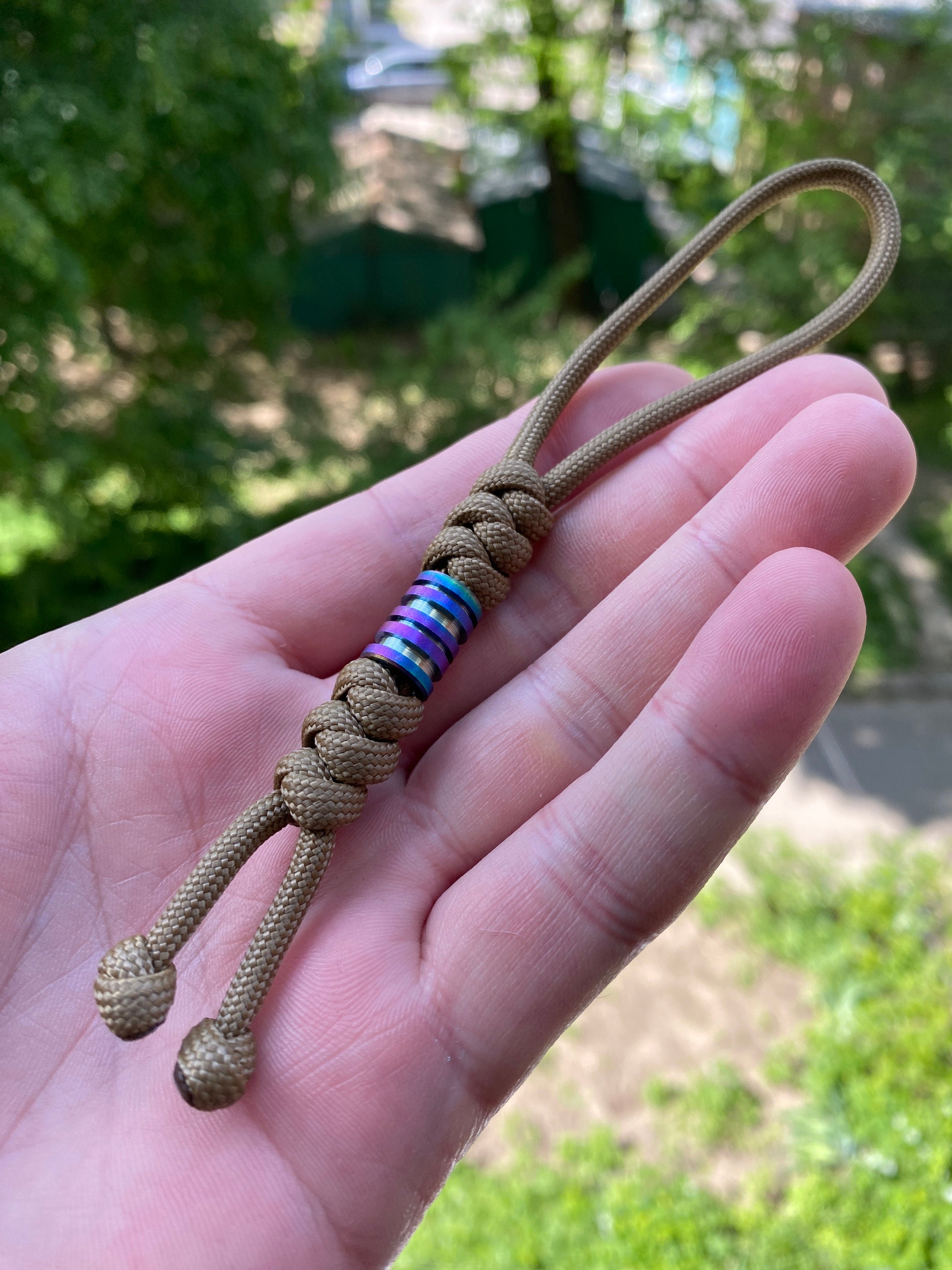 Paracord Lanyard, Zeus Coyote Brown. With Titanium Bead - Etsy