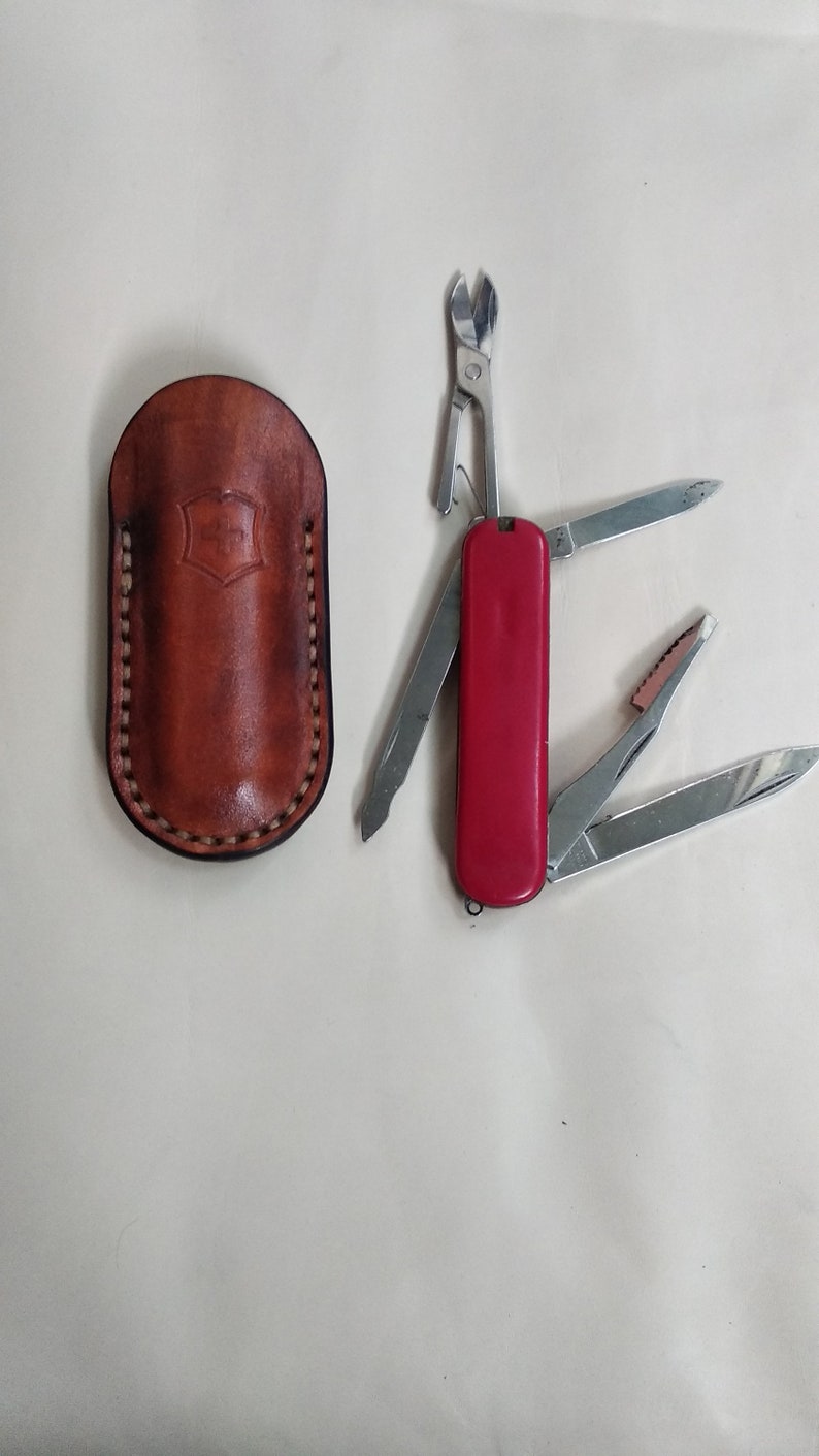Leather case made for Victorinox Swiss army knife 74 mm. Etsy