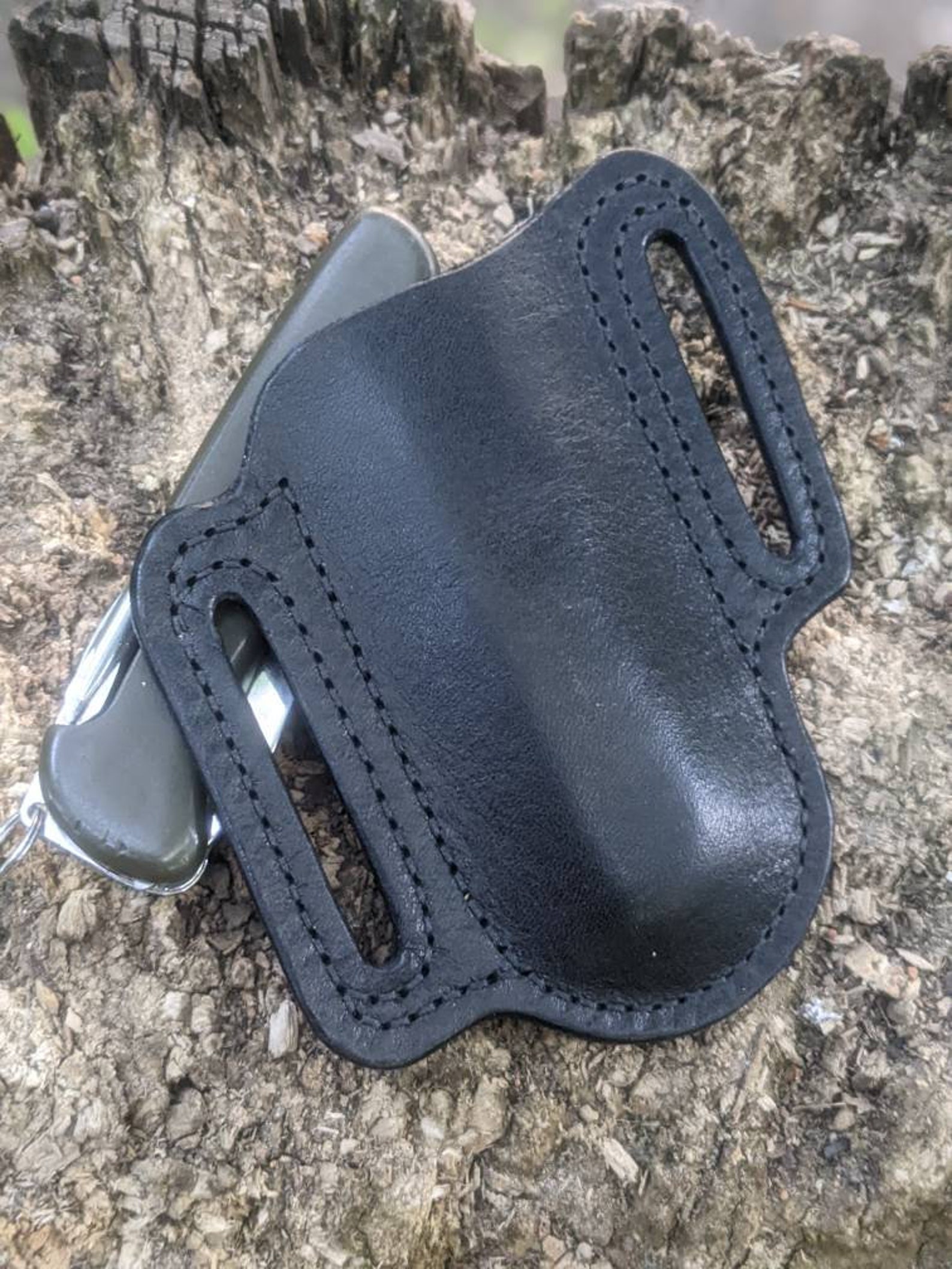 Leather Pancake Knife Sheath for Victorinox 111 Mm Nomad / Etsy