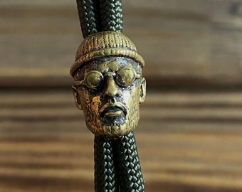 Leon killer brass hand-casting bead, paracord bracelet bead, paracord knife lanyard bead