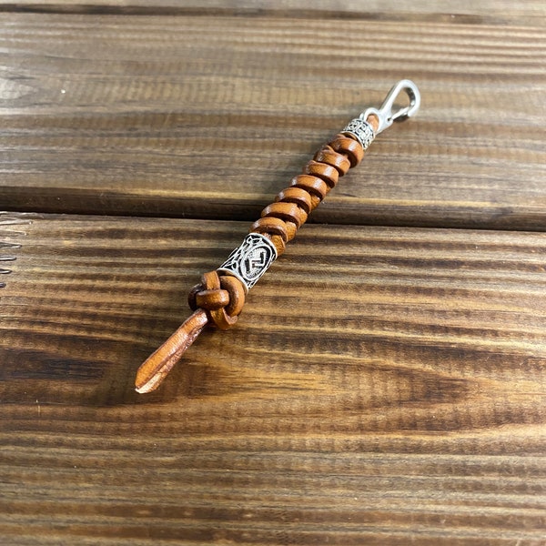 Geflochtener Leder-Schlüsselanhänger handgewebter Hand Braid-Lanyard-Schlüsselanhänger für Messerqualitäts-Lederaccessoires