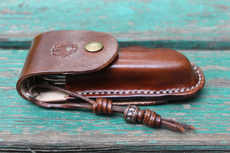 Leather Holster With Belt Loop for Victorinox Knife One Hand - Etsy