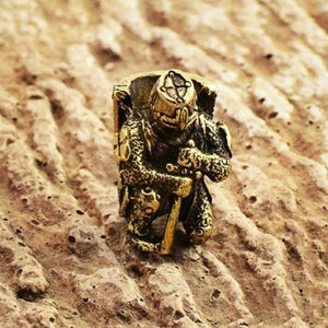 Paracord bead and Charms knife bead-lanyard bead-knife accessory-EDC bead-edc paracord bracelet-keychains-figurine Templar