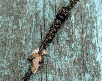550 Paracord Lanyard / keychain knife/ Spartan paracord lanyard /  brass beads/TM