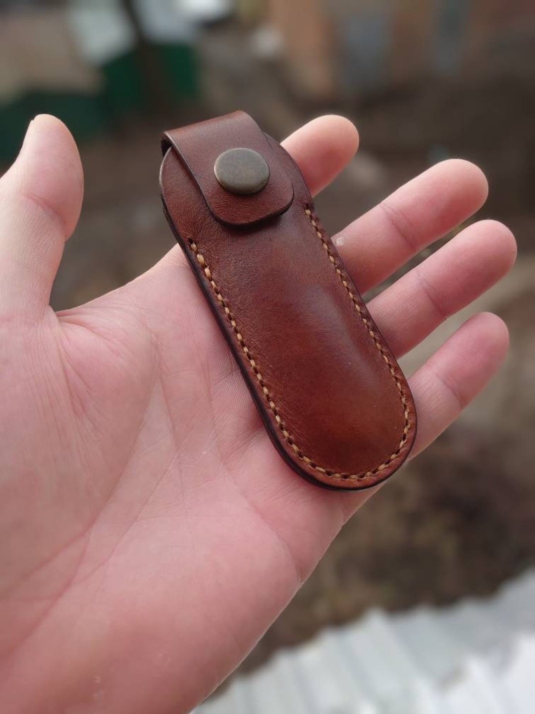 Leather Slip, Sheath for Victorinox Alox Solo ,pioneer X , Farmer