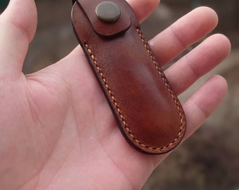 Leather Slip, sheath with belt loop for Victorinox Alox Solo ,Pioneer x , Farmer X  93mm