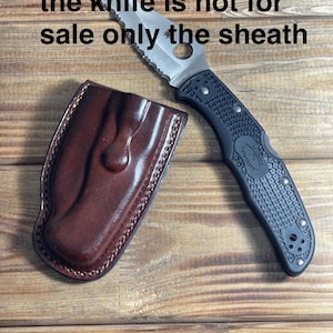 Spyderco matriarch 2 knife molded leather sheath