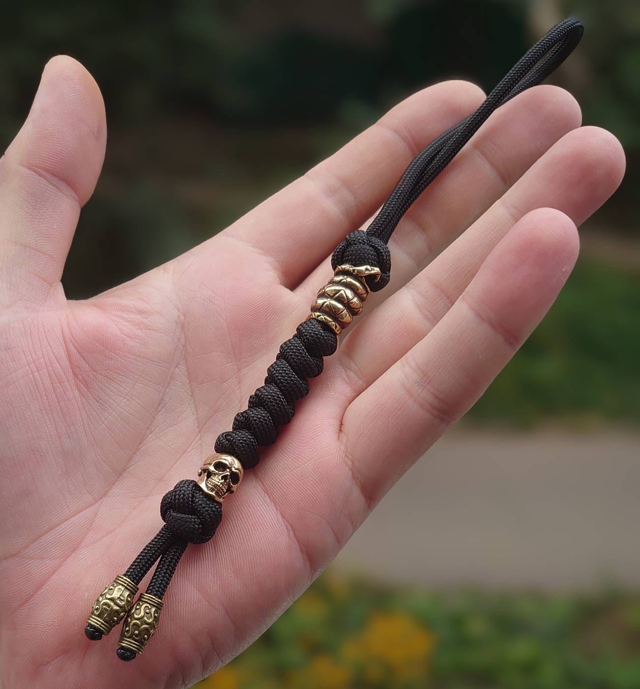 Captain Salazar Messer Lanyard Perle Silber Schlüsselanhänger Paracord