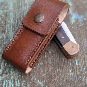Fodero in pelle di cervo con clip da cintura, per Buck 112 Ranger Buck 110 Hunter, coltello o coltelli pieghevoli simili custodia per coltello in pelle personalizzata