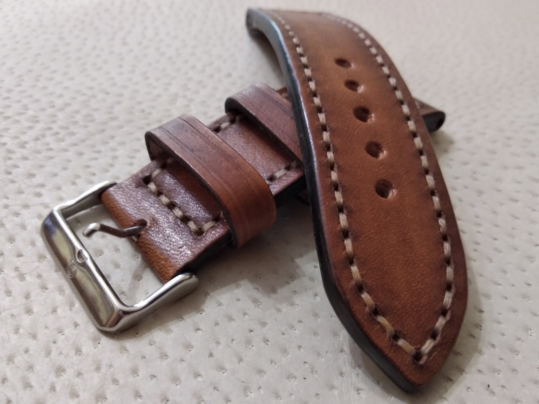 Genuine Brown Leather Watch Band Strap for ALL BRANDS 24mm 22 - Etsy