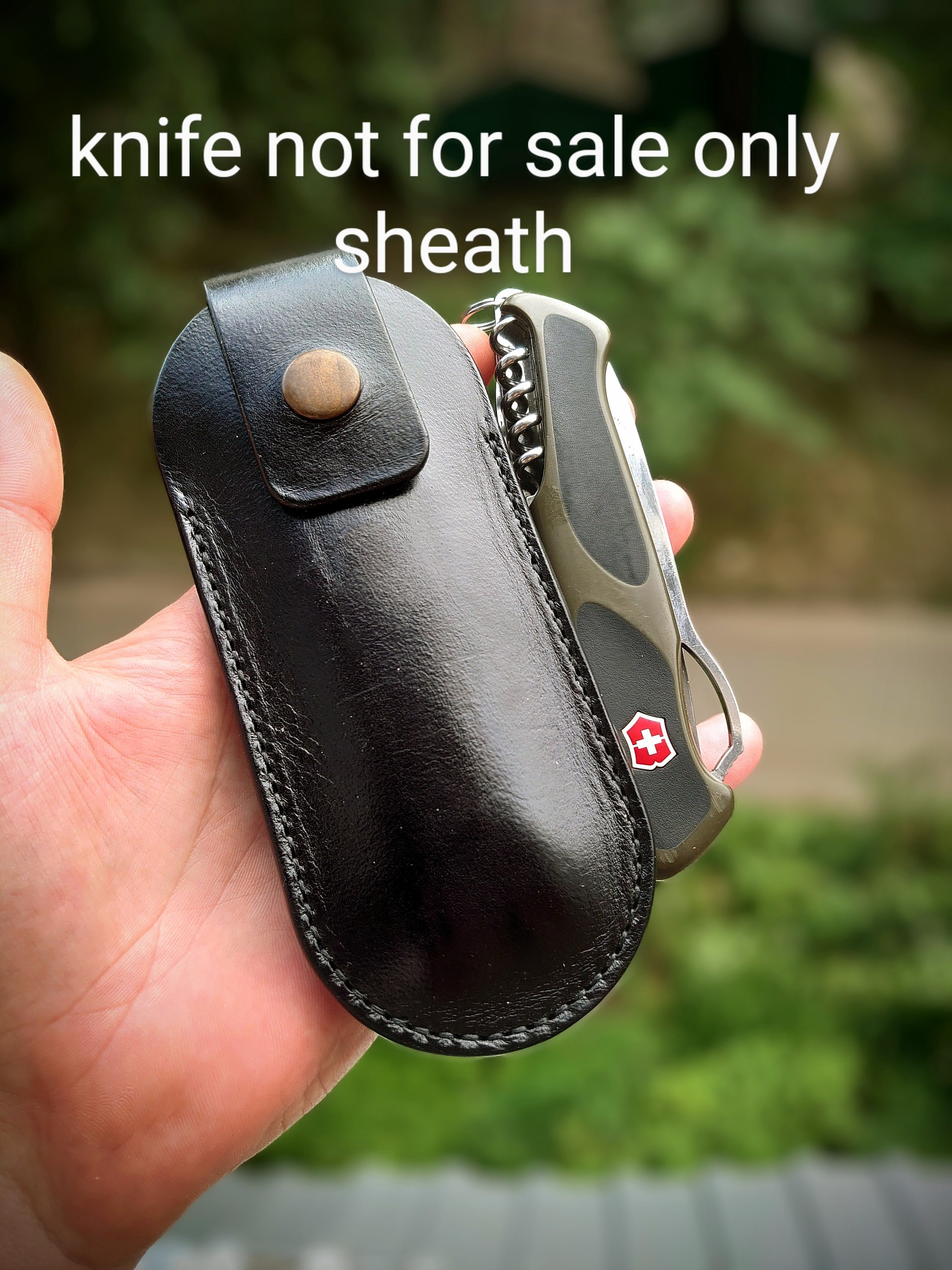 Leather Sheath With Belt Clip for Victorinox Ranger Grip 130 Mm