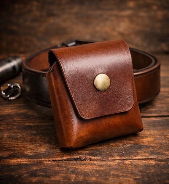 Dutch Leather Company ケース ブラウン Leather Belt Pouch for Victorinox Swiss Army Knife XAVT | Handmade