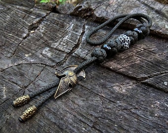 Paracord knife Lanyard  Spartan helmet