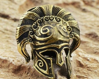 Paracord bead knife /greek helmet / bead-lanyard bead-knife accessory-EDC bead-edc paracord bracelet-keychains-figurine