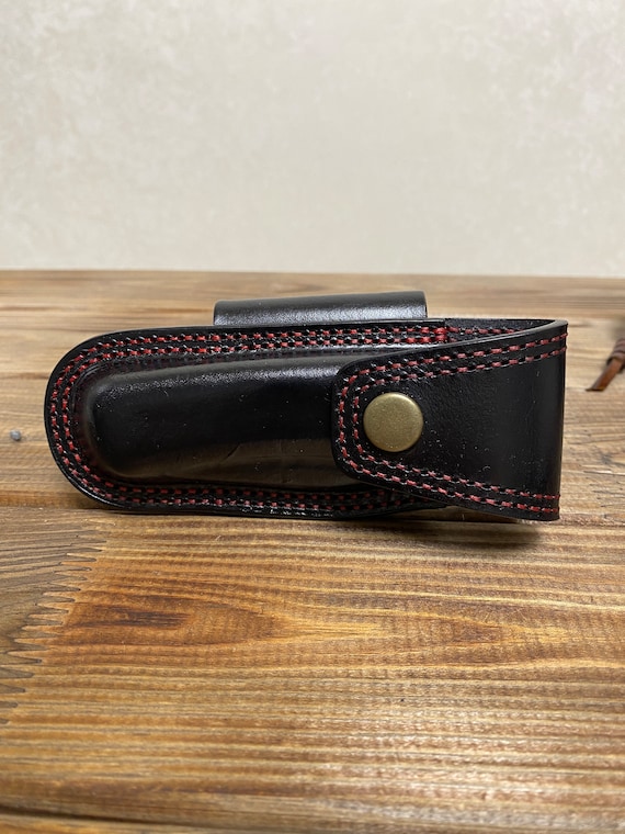 Gaine (étui) En Cuir Horizontal Pour Couteau Buck 112 Ranger - Droitière - Fabriqué à La Main En Ukraine