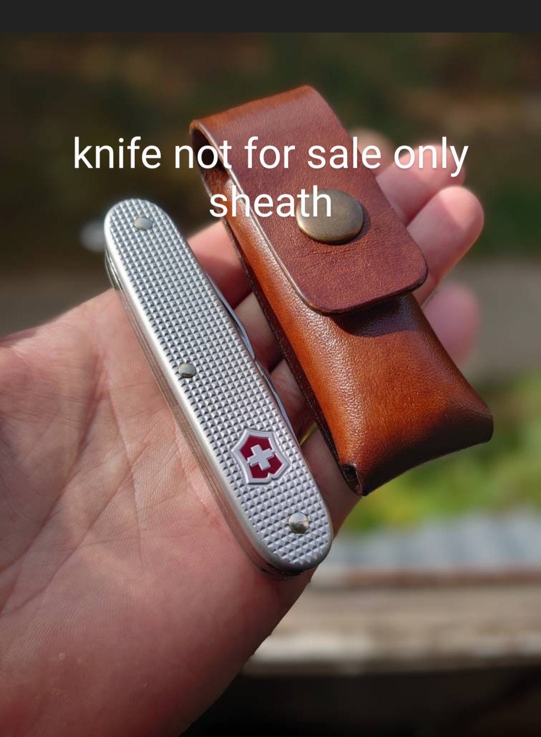 Leather Sheath for Victorinox Alox, Swiss Army 1 solo, Swiss Army 2 pruner,  93 Mm Scales, Handmade, Buttero, Veg-tan Leather 