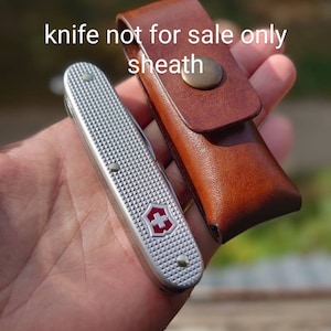 victorinox leather belt sheath for 91 - 93 mm knife Pioneer , Farmer X , huntsman  ,climber belt pouch holster ,