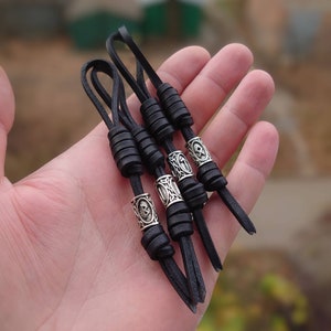 Leather Knife lanyard , leather keychain