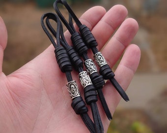 Leather Knife lanyard , leather keychain