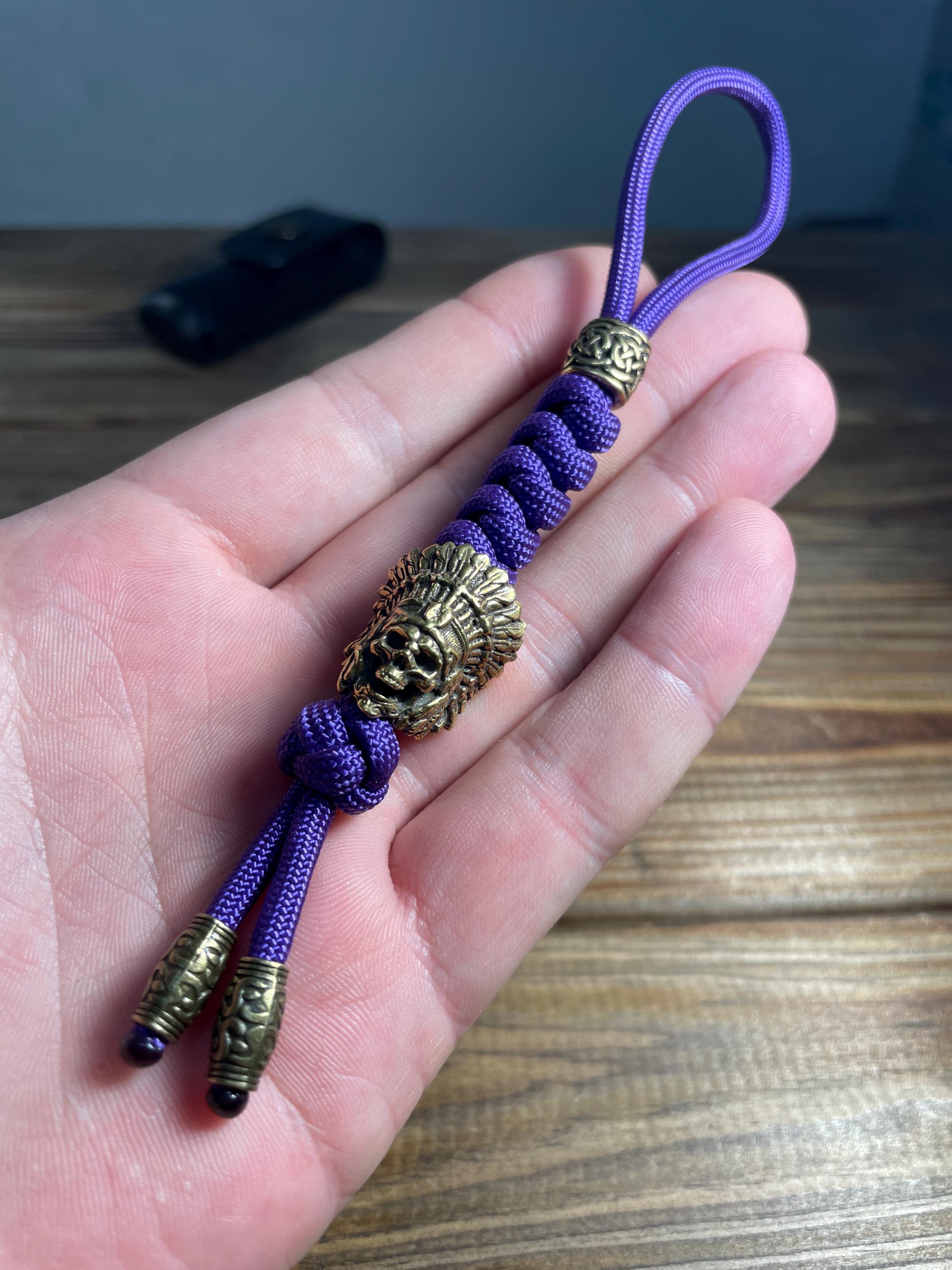 Paracord Lanyard Chief Indian ,keychain Edc , Accessoaries Knife