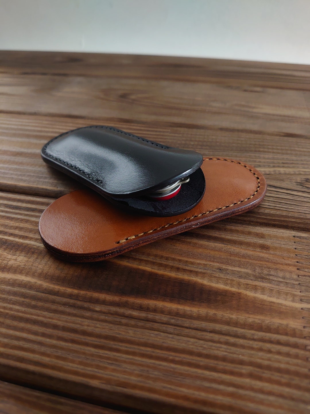 Leather sheath for knife Victorinox 91mm/ victorinox alox -93 mm 2- 3-4  layers of tools.
